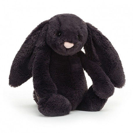 Jellycat MASKOTKA Królik Bashful czarny - 18 cm BASS6INK