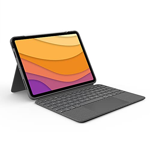 Logitech Combo Touch iPad Air (4:e och 5:e gen - 2020, 2022) Pokrowiec z klawiatura, QWERTZ układ niemiecki - Szary