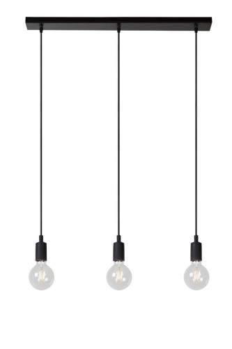 Lucide LAMPA wisząca FIX MULTIPLE 08408/03/30 industrialna OPRAWA zwis LISTWA sufitowa kable przewody czarny 08408/03/30