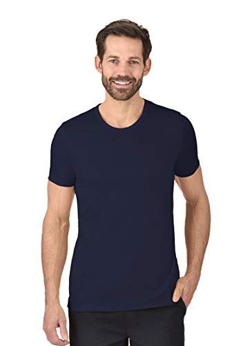 Trigema Trigema 602201 t-shirt męski niebieski Niebieski (granatowy 046) X-S 602201-046