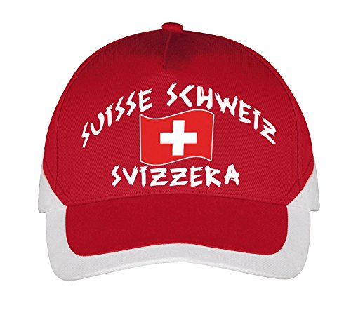 Supportershop męska czapka szwajcarska, czerwona, średnia