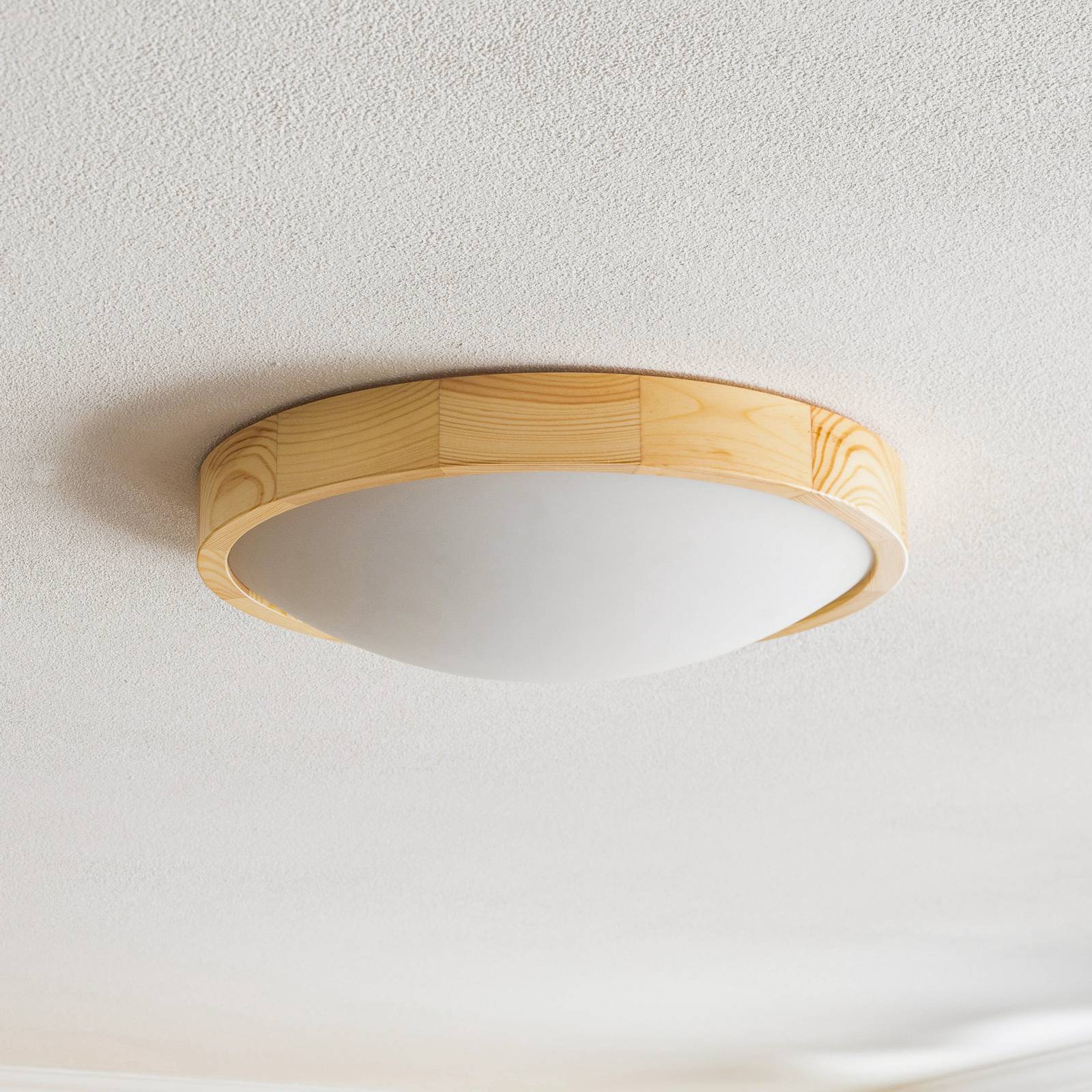 Envostar Zeus lampa sufitowa z drewna sosna Ø 37cm