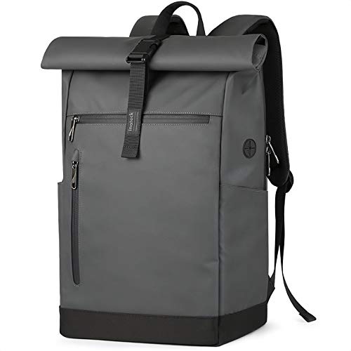 Inateck RollTop plecak męski, damski, 25 l – 30 l, plecak rowerowy, plecak szkolny, na uczelnię, na rower, czas wolny, do pracy, sport, podróże, na rower, stylowy plecak z kieszenią na laptopa 17 cali