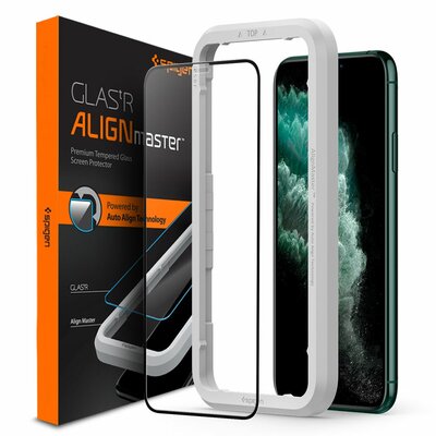 Spigen Szkło do etui Glas.tR Slim FC AM iPhone 11 Pro Max, Xs Max, czarne 8809671018312
