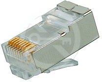 Solarix Modular plug 8P8C RJ45 CAT5e unfolded, shielded wire for KRJS45/5SLD