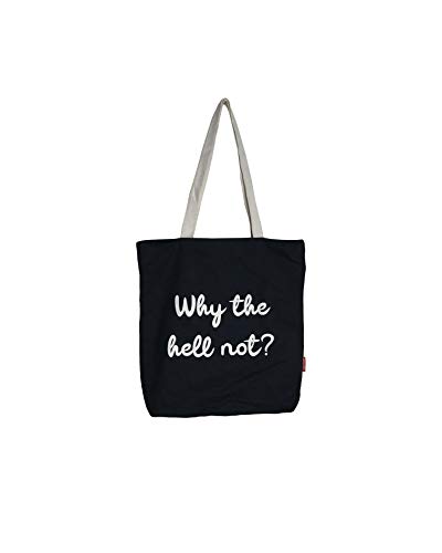 Econanos Hellobags2019 płócienna i plażowa torba na zakupy, 38 cm, czarna (NEGRO)