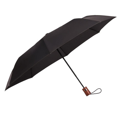 Parasol męski składany Rusque MADERA, zielone obszycie