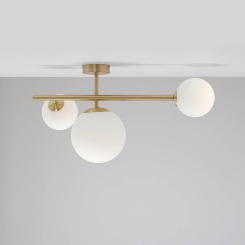 Aldex Dione lampa sufitowa 3-punktowa mosiądz 1092Y40