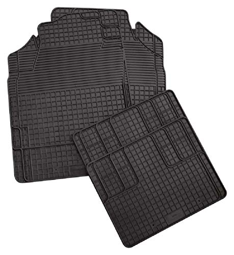 Petex 926998 zestaw gumowych mat 4-częściowy czarny świetny uniwersalny krój