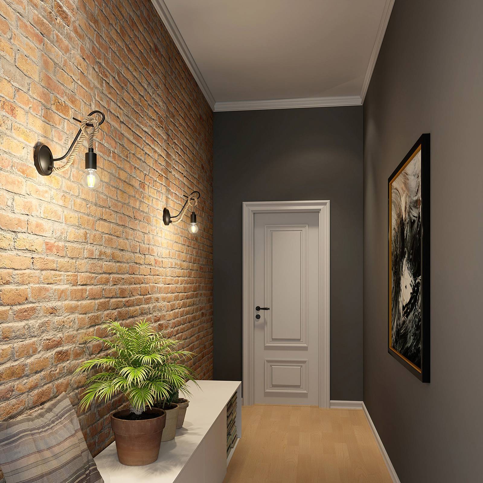 Lucande Ropina lampa ścienna