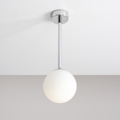 Aldex Lampa sufitowa PINNE SHORT CHROME 1080PL_G4_S, chrom/biały, 1x40W E14 1080PL_G4_S