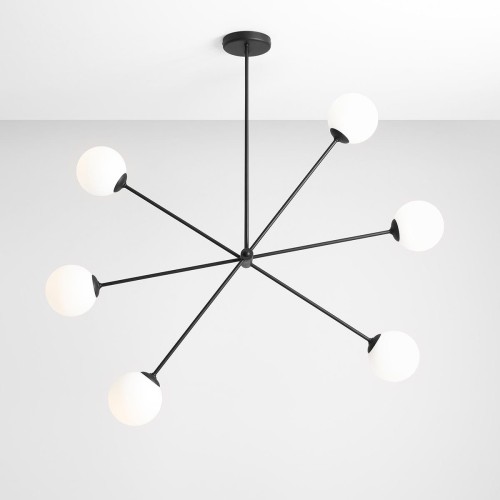 Aldex Ohio lampa wisząca 6-punktowa czarna 1081PL_K1
