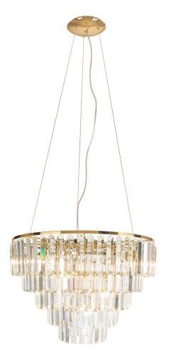 Maxlight LAMPA wisząca MONACO P0424 kryształowa OPRAWA zwis glamour crystal złota przezroczysty P0424