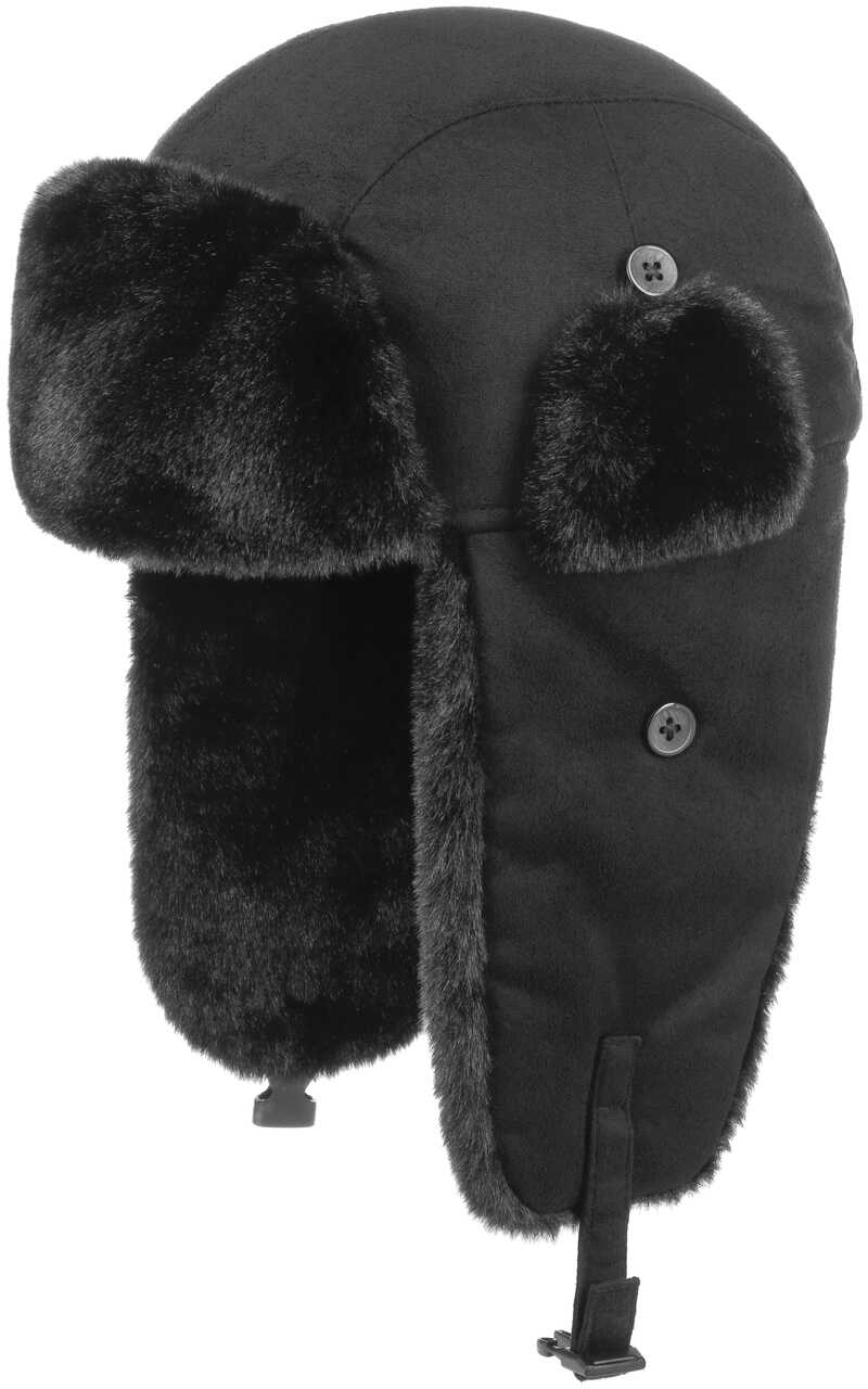 Czapka Pilotka Finola by Seeberger, czarny, M (56-57 cm)