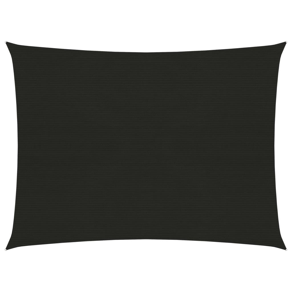 vidaXL Żagiel przeciwsłoneczny, 160 g/m, czarny, 6x7 m, HDPE 311744