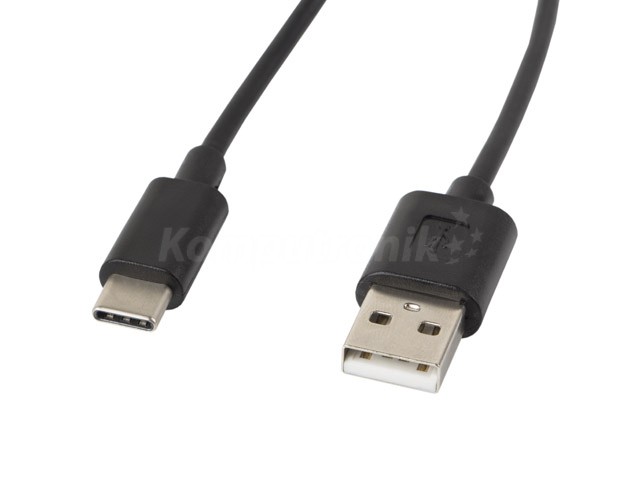 Lanberg kabel USB-C - USB-A M/M 2.0 1m czarny