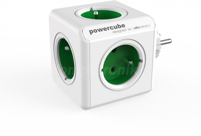 PowerCube Original 5 gniazd zielony 2100GN/FRORPC