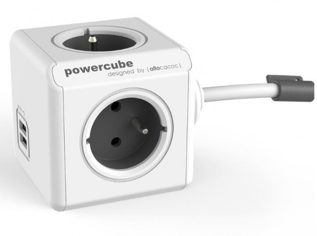 PowerCube Original 4 gniazda 2x USB 1.5m szary 2402GY/FREUPC