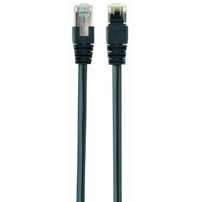 Gembird Patchcord ekranowany FTP kat.6 osłonka zalewana1 m czarny PP6-1M/BK