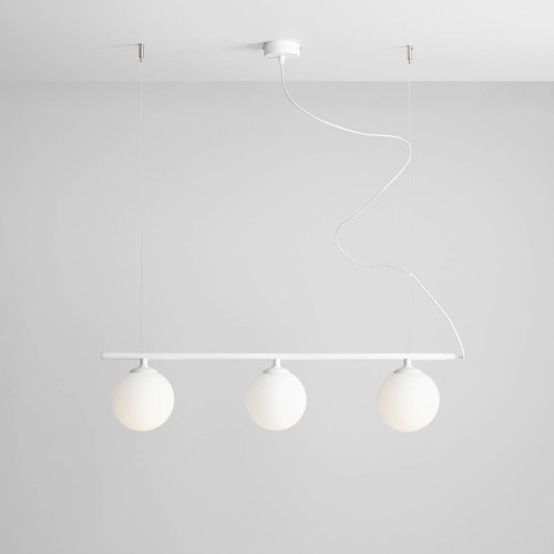 Aldex Lampa wisząca Beryl glass biała 1006E