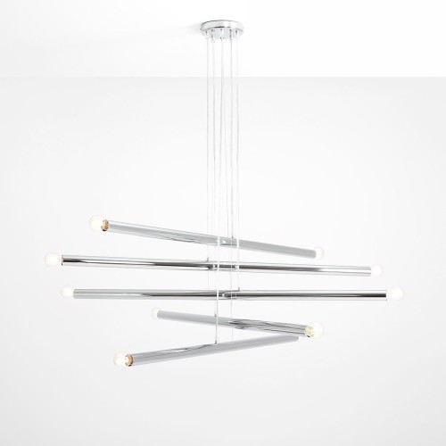 Aldex Tubo lampa wisząca 10-punktowa chrom 1075M4