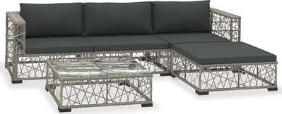 Elior 5-częściowy szary zestaw wypoczynkowy do ogrodu - Beck 5A