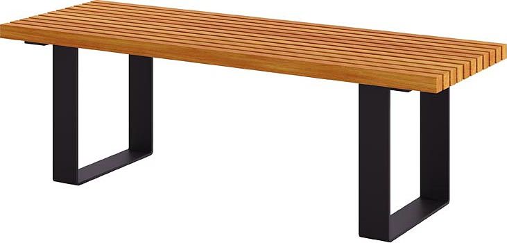 Elior Ławka parkowa bez oparcia 150cm kasztan - Erika 2X