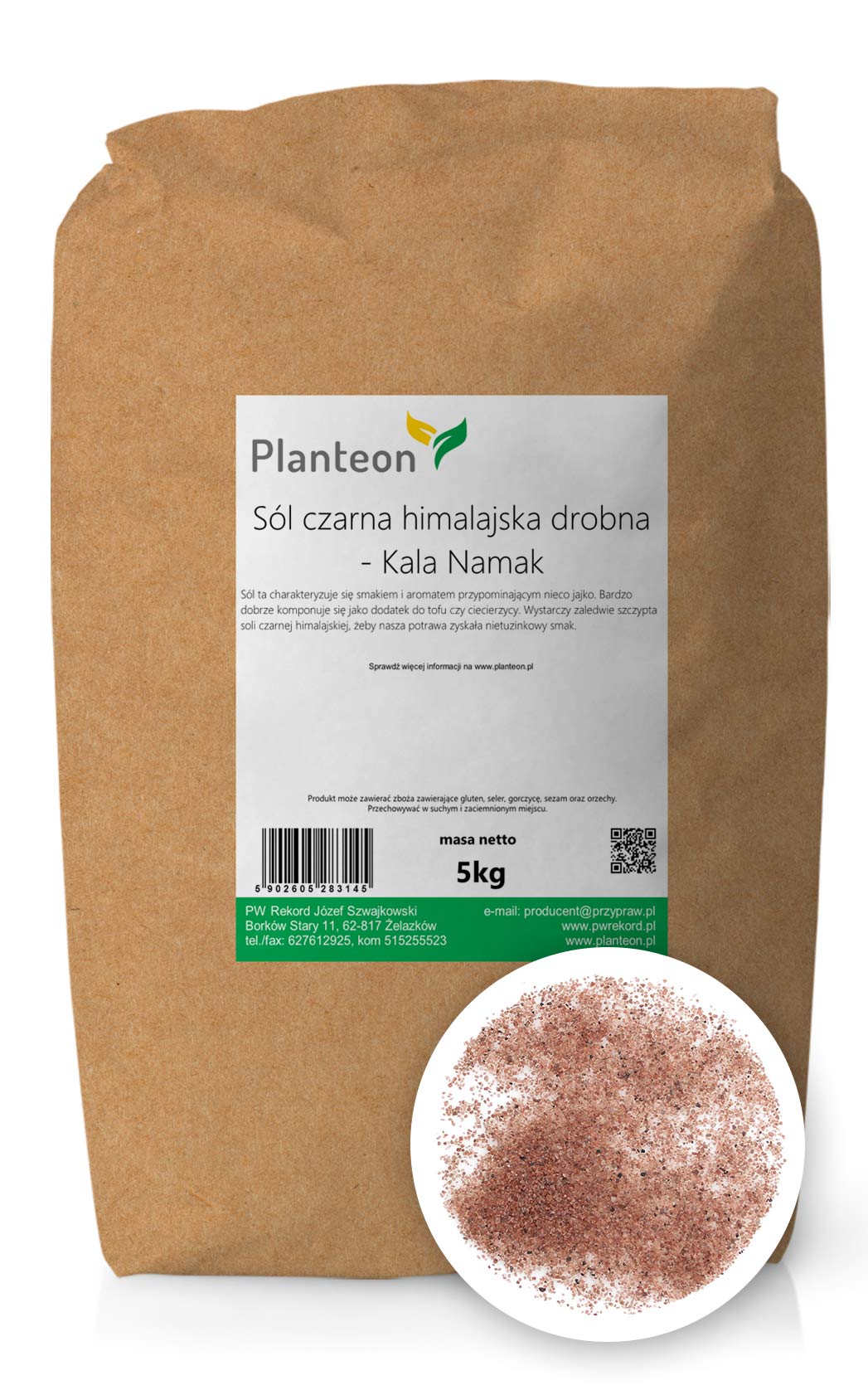 Sól czarna himalajska drobna - Kala Namak 5kg