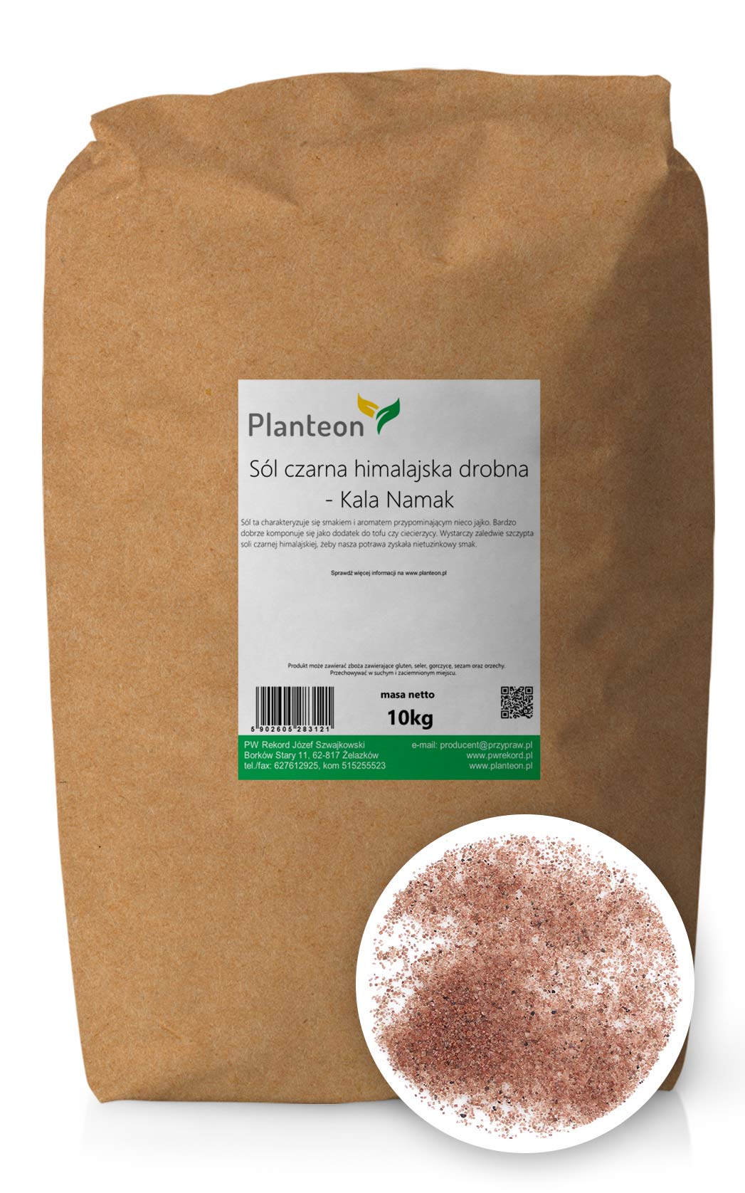 Sól czarna himalajska drobna - Kala Namak 10kg