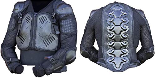 protectWEAR Protect Wear Protektor kurtka 2 na motocykl/Motocross, downhill/BMX, snowboard i wiele innych dyscyplin sportowych, czarny PJ2-XXL