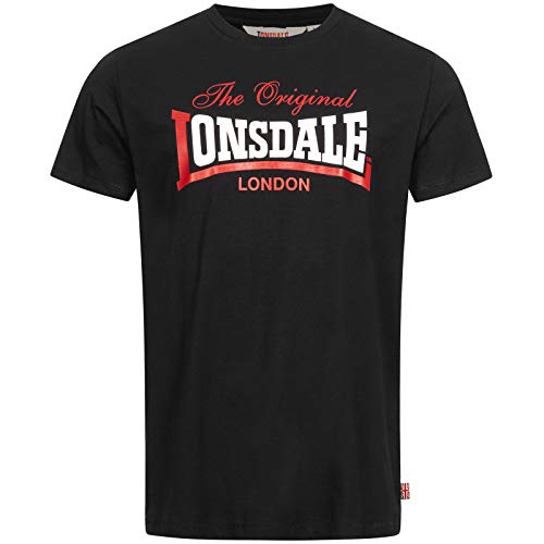 Lonsdale Męski T-shirt Aldingham czarny czarny L 117019