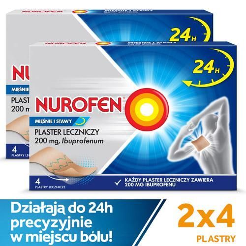 Reckitt Benckiser Healthcare BENCKISER POLAND) S.A Nurofen Mięśnie i Stawy Plaster leczniczy 2 x 4 sztuki