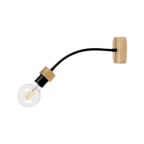 Britop Elastyczna LAMPA sufitowa ALLUMER FLEX 5414174 regulowana OPRAWA metalowa czarna drewno