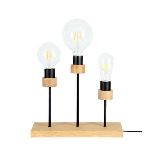 Britop Chandelle lampa stołowa 3-punktowa dąb olejowany/czarny 84149374 84149374