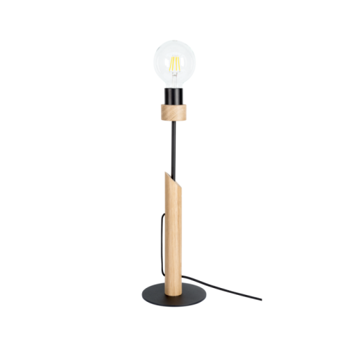 Britop Drewniana LAMPA stołowa SOLANGE 8541904 stojąca loftowa czarna drewno 8541904