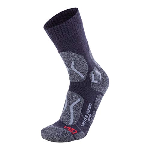 UYN UYN męskie skarpety trekkingowe z wełny merynosów szary Anthracite Melange/Black 35-38 S100050