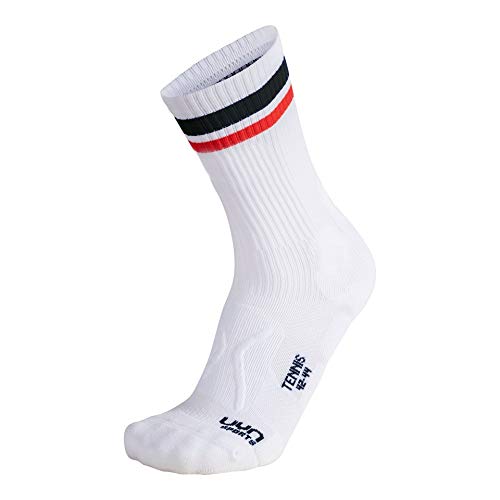 UYN UYN Unisex tenisowe skarpety, białe/czarne/czerwone, 39/41 S100150W04039/41