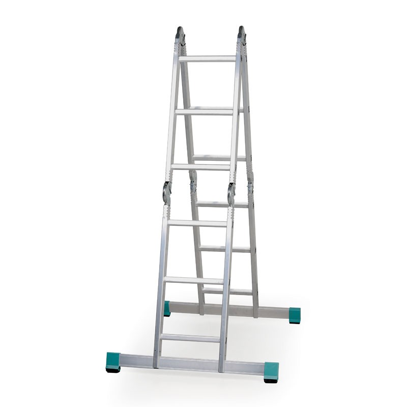 ALVE Aluminiowa uniwersalna drabina przegubowa FORTE, 4x3 szczebli, długość 3,48 m 558016