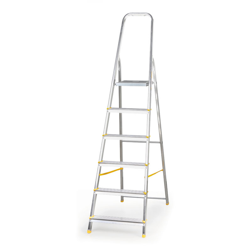 ALVE Jednostronne schodki aluminiowe EUROSTYL, 1x6 szczebli, wysokość 1,19 m 558031