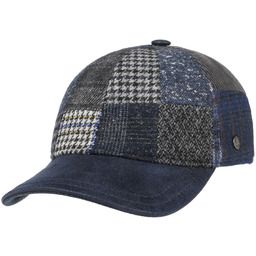 Czapka Patchwork Wool Curved by Lierys, niebieski, L/XL (58-60 cm)