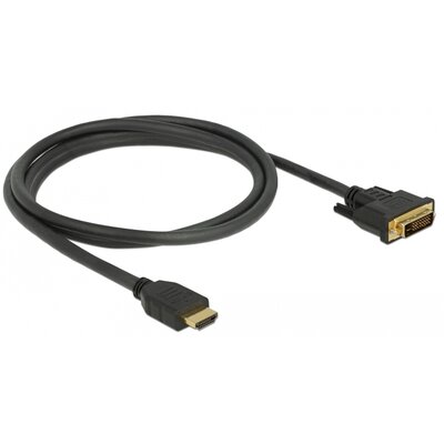 Delock 85653 Dwukierunkowy kabel HDMI do DVI-D 24+1 1,5 m czarny