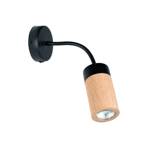 Britop Regulowana LAMPA ścienna ANNICK 2419104 drewniana OPRAWA tuba kinkiet 2419104