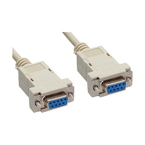 InLine Null Modem Kabel DB9 żeński - żeński assembled szary3 m - 12224L