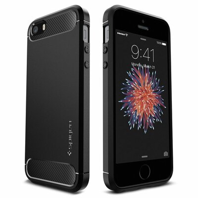 Spigen Rugged Armor iPhone 5/5S/SE czarny