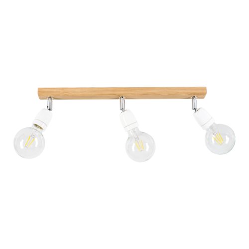 Britop Porcia Wood lampa sufitowa (spot) 3-punktowa dąb olejowany/biały 8125374 8125374