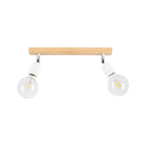 Britop Porcia Wood lampa sufitowa (spot) 2-punktowa dąb olejowany/biały 8125274 8125274