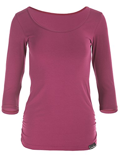 Winshape Wins Hape damskie Fitness Yoga Pilates 3/4-ARM Shirt WS4, czerwony, xl WS4-BERRY LOVE-XL
