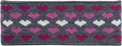 Eisglut Eisglut Dziecięca opaska na czoło Herzilein dzieci, szara mel, S 55-56 cm Eisglut_18197K_GRAY MEL.