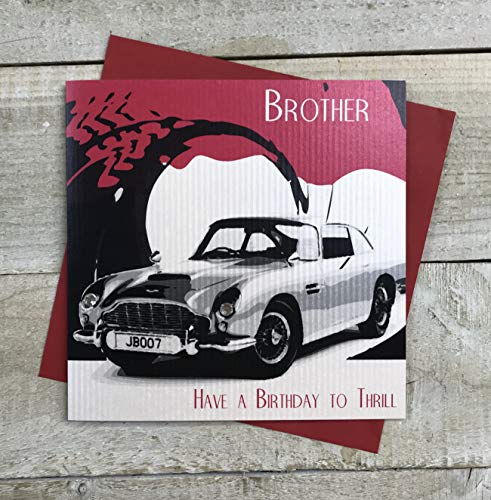 WHITE COTTON CARDS White Cotton Cards Brother Thrill ręcznie robiona kartka urodzinowa, SBS42 SBS42