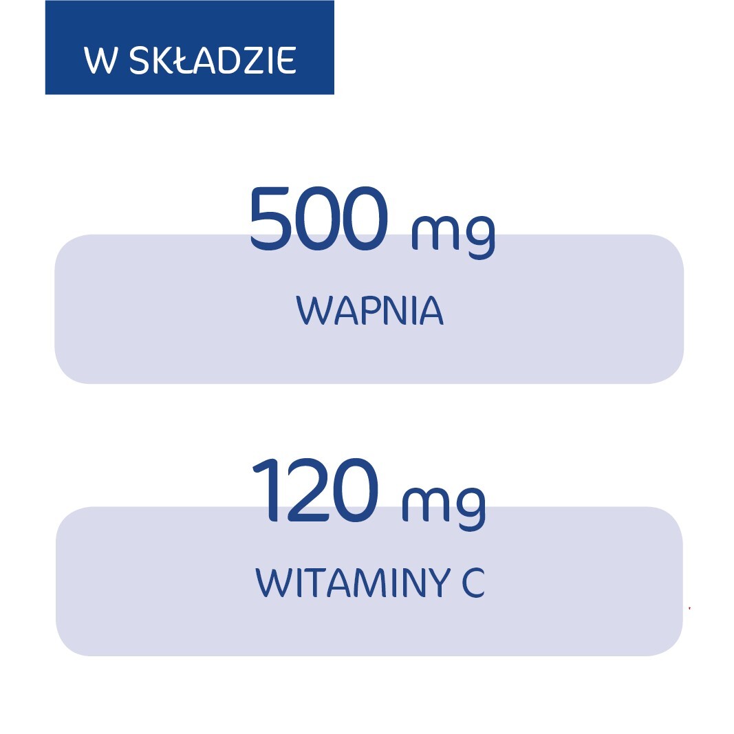 TITLIS SPÓŁKA Z OGRANICZONĄ ODPOWIEDZIALNOŚCIĄ ZINIQ Calcium 500 mg + Witamina C 20 tabletek musujących